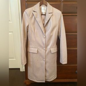 Avec Les Filles vegan leather single-breasted blazer